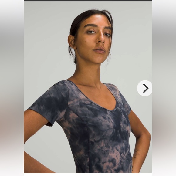 Lululemon Align T-Shirt Diamond Dye Lunar Rock True Navy Size 8 - Picture 5 of 15